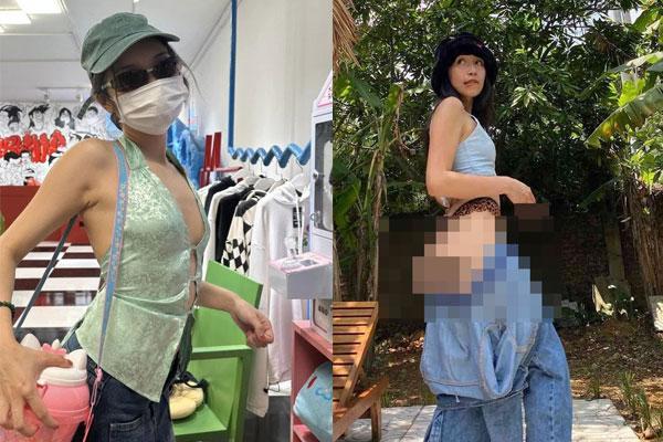 Con gái Mỹ Linh ngày càng táo bạo, đi tập mặc hở nội y, trèo lên bếp tạo dáng-12