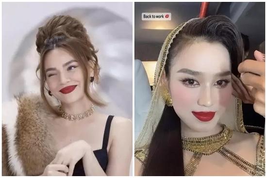 Cùng son đỏ, Hà Hồ đánh lên 'mãi keo', Đỗ Thị Hà như drama phim cung đấu