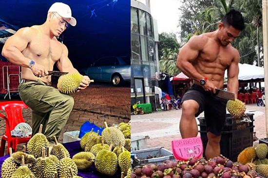 Cởi trần khoe 6 múi, chàng trai bán sầu riêng ngay lập tức gây sốt