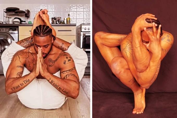 Tập yoga, nam vũ công vặn xoắn cơ thể tới mức gây sợ hãi-1