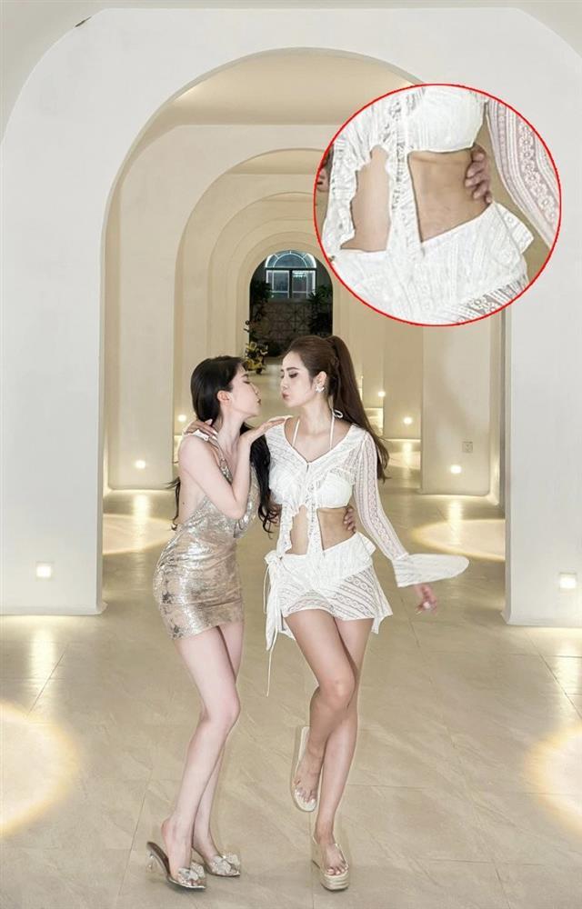 Huyền Lizzie khoe dáng bỏng mắt nhưng hớ hênh vết tích dưới chân ngực-3