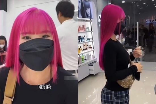 Không muốn sinh con, Khởi My 'chẳng chịu già', nhuộm đầu hồng rực