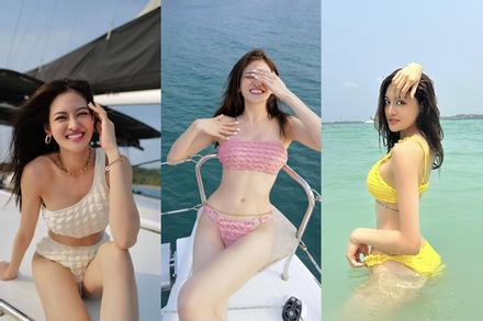 'Bạn gái' Mạnh Trường khoe bộ sưu tập bikini khiến fan tròn mắt