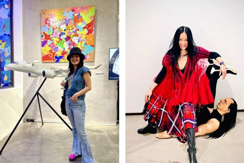 Cô Bống Hồng Nhung đọ style cháu gái Hoa hậu: U60 mặc áo soi thấu nội y-10