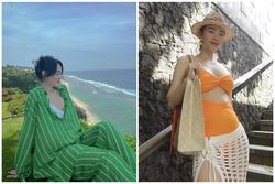 Bầu 6 tháng, Minh Hằng đi biển khiến fan trầm trồ mẹ bầu 'chanh sả'