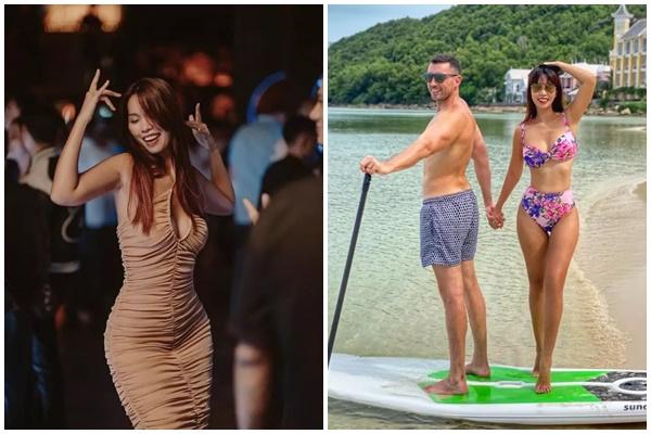 Hà Anh tự tin diện bikini, khoe bụng bầu 6 tháng-9