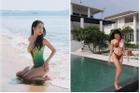 Từng tăng 25kg, Karen Nguyễn nóng bỏng với bikini sau 7 tháng sinh con