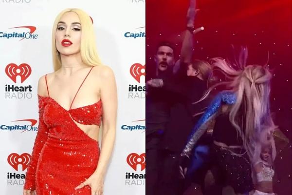 Ca sĩ nhận bó hoa vào mặt ngay trên sân khấu-7