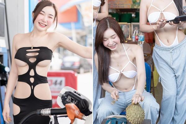 Cười lăn xem gái xinh khổ sở khi gió thổi bay lông mi giả-1