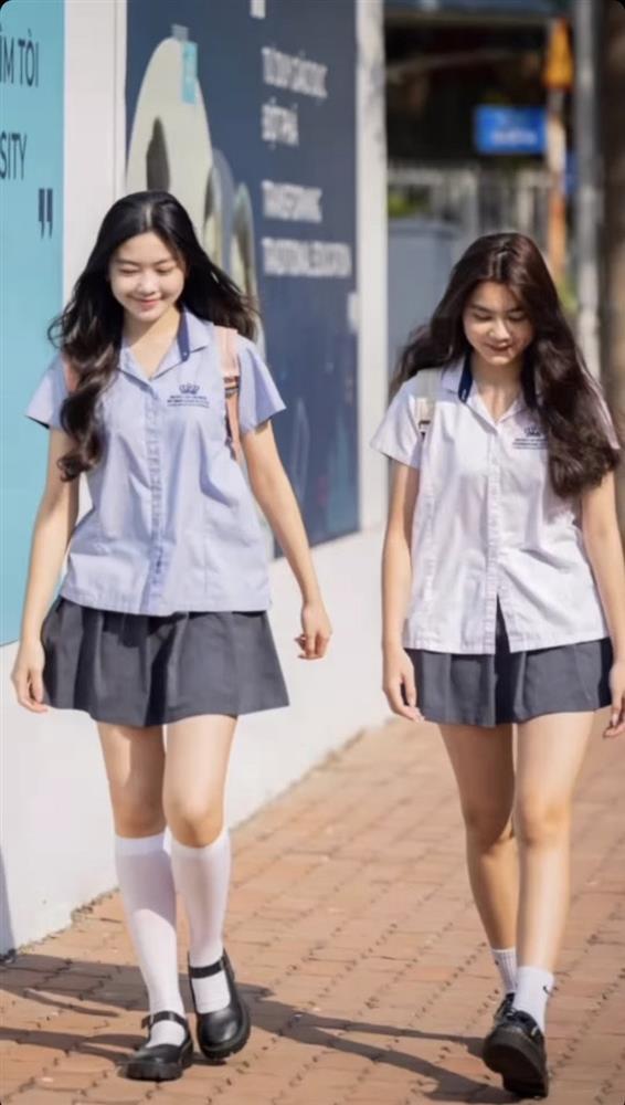 Theo chân con gái Quyền Linh đến trường, mặt mộc xinh nhất nhì lớp, cao hơn bạn bè một cái đầu-1
