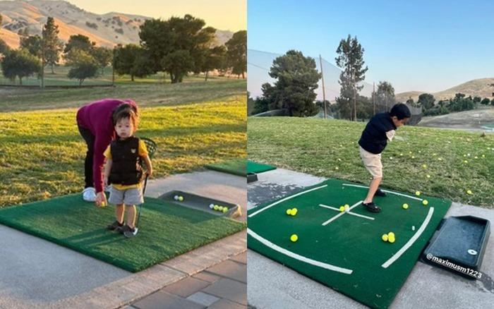 Phạm Hương cho hai con chơi môn thể thao quý tộc-1