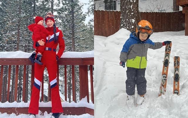 Phạm Hương cho hai con chơi môn thể thao quý tộc-2