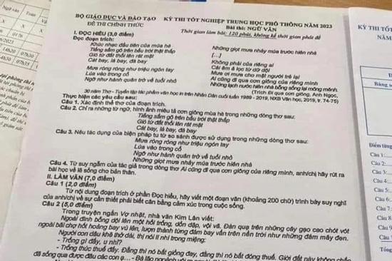 Nghi vấn lộ đề thi văn: Ảnh chụp đề lan truyền từ 8h!