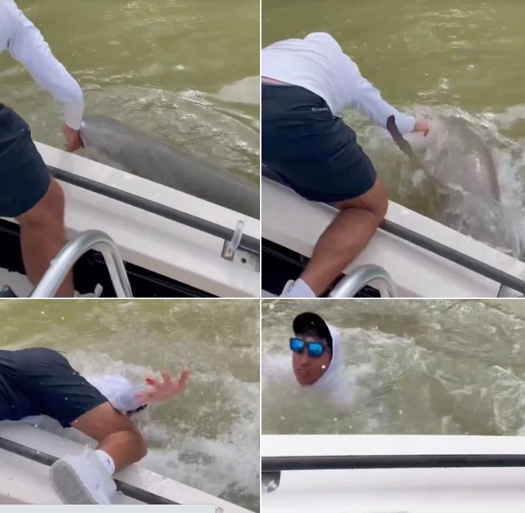 Du khách suýt mất mạng khi bị cá mập cắn tay, kéo xuống nước-1