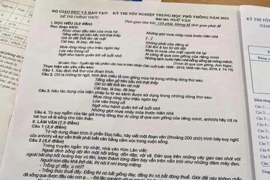 Nghi vấn lộ đề thi văn, người phát tán đề sẽ bị xử lý thế nào?