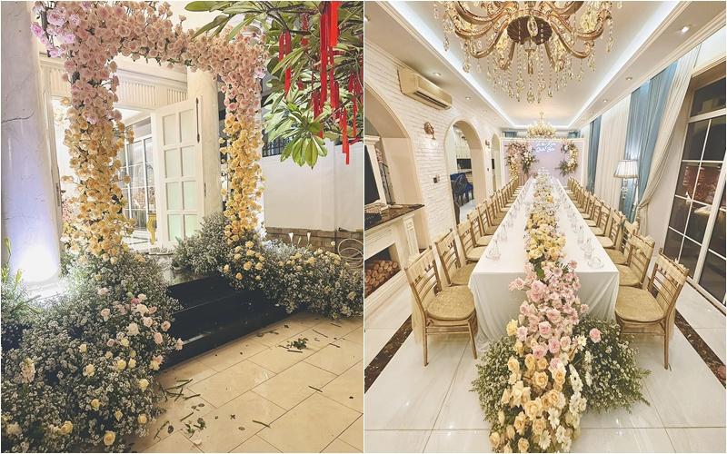 Đoàn Di Băng trang trí biệt thự lung linh làm đám cưới cho bảo mẫu, tặng cả mâm tiền-5