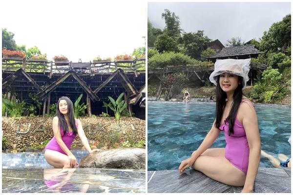 NSND Thu Hà tuổi 54 tự tin diện áo tắm khoe vóc dáng đồng hồ cát-9