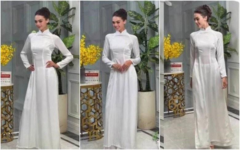 Vợ Tây của Bùi Tiến Dũng dáng chuẩn như thiên thần nội y, vẫn thất thủ khi diện áo dài trắng-4