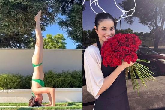 Phạm Hương khoe body thon gọn khi thực hiện tư thế yoga 'khó nhằn'