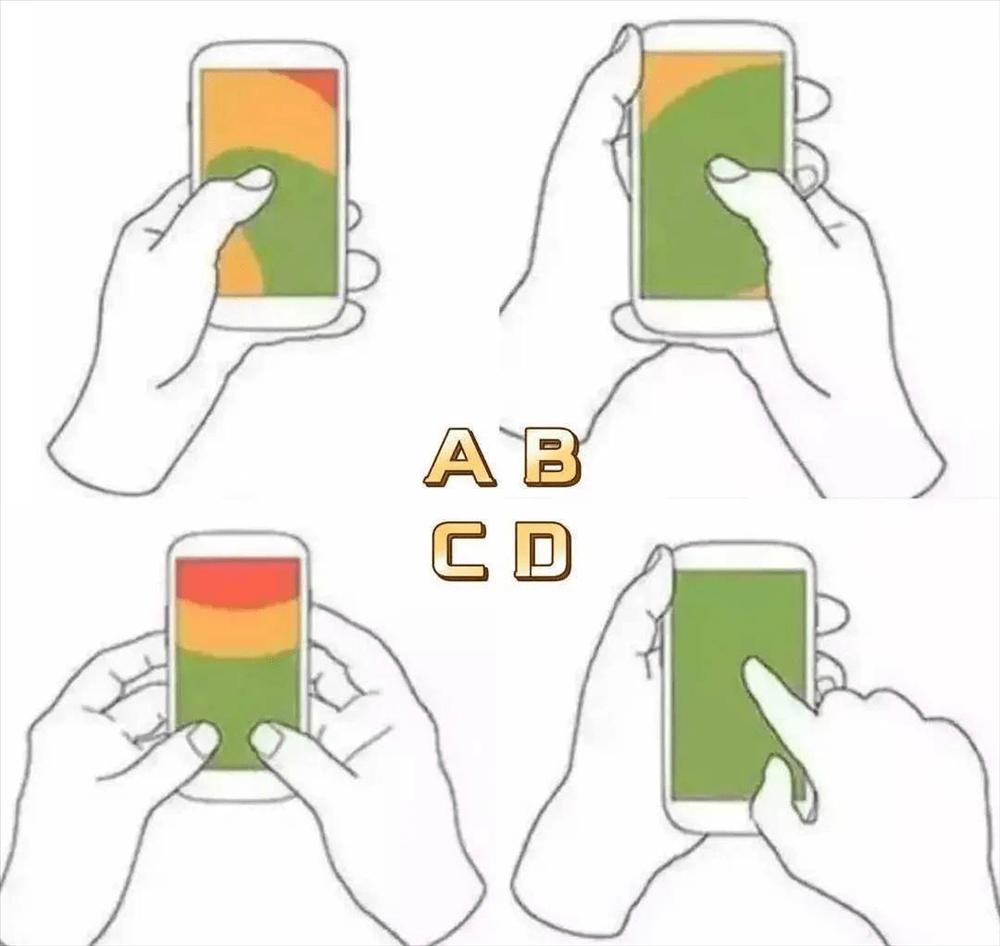 Trắc nghiệm tâm lý: Bạn cầm điện thoại theo cách nào?-1