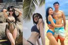 Bạn gái Đoàn Văn Hậu 'đốt mắt' fan với loạt ảnh bikini khoe body đồng hồ cát