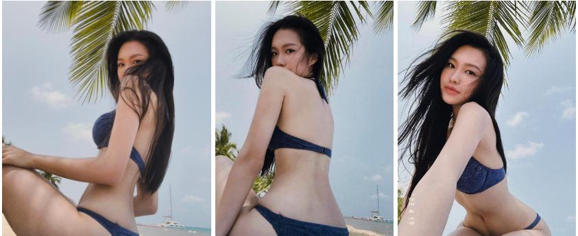 Bạn gái Đoàn Văn Hậu đốt mắt fan với loạt ảnh bikini khoe body đồng hồ cát-6