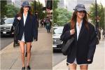 Kendall Jenner lên đồ độc lạ với mốt 'giấu quần' chuẩn fashionista ra phố