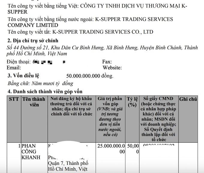 Hồ sơ K-Supper, công ty kinh doanh siêu xe của Phan Công Khanh-2