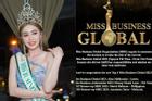 Đại diện Việt Nam bị tước vương miện Hoa hậu Doanh nhân toàn cầu