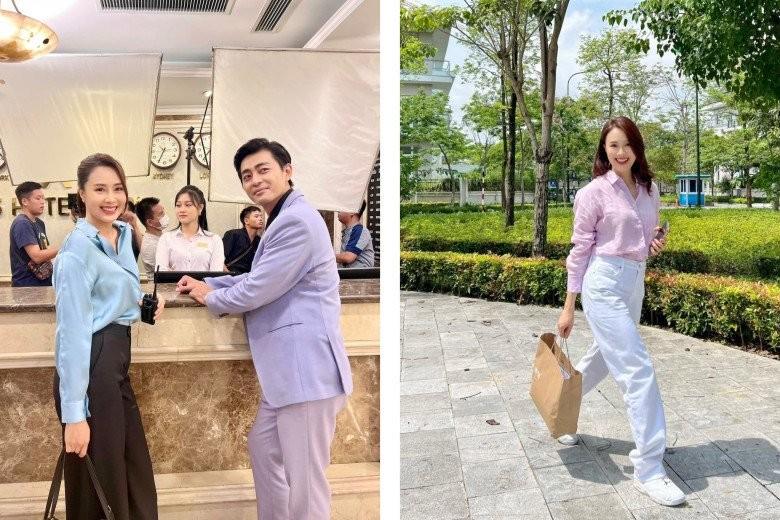 Quý cô công sở Hồng Diễm U40 diện kiểu quần của bố xuống phố, nhiều người nhận không ra-8