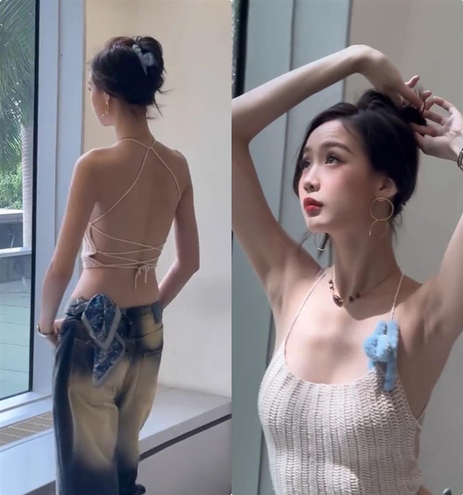 Con gái bác sĩ khoa sản cao gần 1m90, diện áo hở trọn tấm lưng, hơn 2,3 triệu người vào xem-2