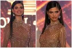 Khán giả sốc vì thí sinh Hoa hậu Siêu quốc gia để lộ vòng một ở đêm bán kết