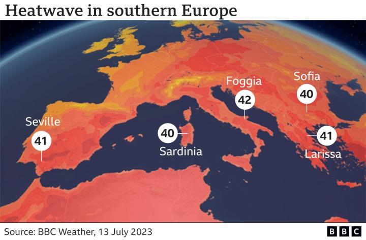 Châu Âu đối mặt với đợt nắng nóng kỷ lục, nền nhiệt tăng lên 48°C-2