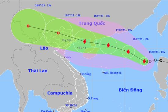 Bão số 1 mạnh có lúc giật cấp 15, hướng về vịnh Bắc Bộ