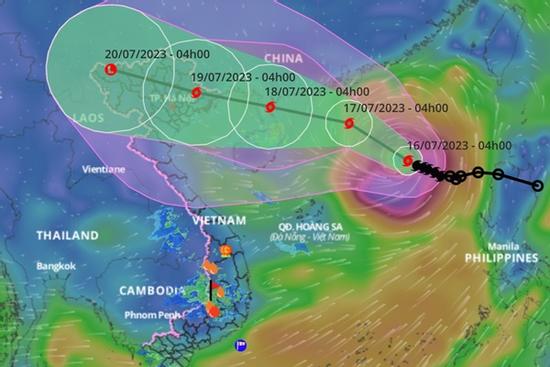 Bão số 1 tăng cấp, hướng vào Bắc Bộ