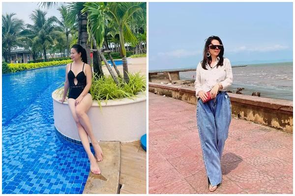 Phương Oanh thử áo dài cho đám hỏi với shark Bình-8