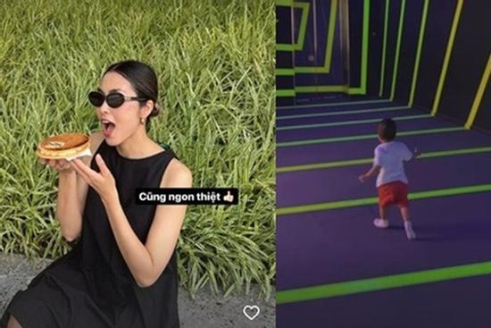 Tăng Thanh Hà khoe ảnh du ngoạn Nhật Bản, tiết lộ cậu út năng động