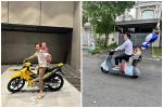 Con gái Cường Đô La chạy moto điện 'cực ngầu'