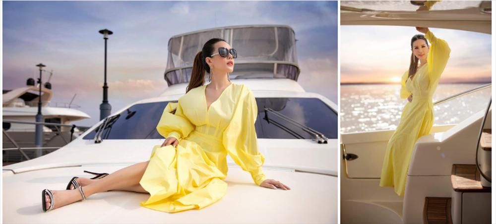 Thời trang đi biển bất ổn của Hoa hậu vừa ly hôn chồng thứ tư-5