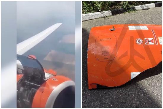 Máy bay bung vỏ động cơ giữa trời, mảnh vỡ văng trở lại sân bay