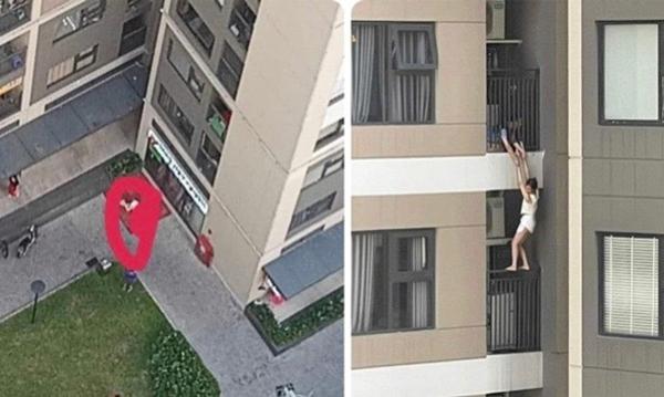 Rơi từ tầng 5 chung cư ở Hà Nội xuống đất, cô gái thoát chết-2