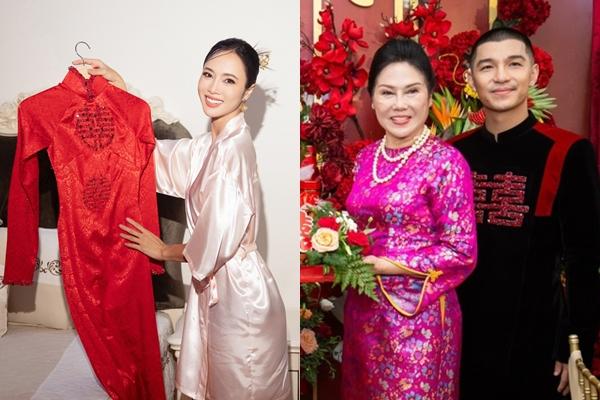 Cô dâu Vũ Ngọc Anh đẹp kiêu sa trong chiếc váy cưới trước thềm hôn lễ-5