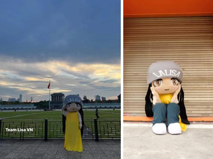 Hé lộ gương mặt thật người hóa trang linh vật dành cho Lisa (BLACKPINK) đang gây sốt-1