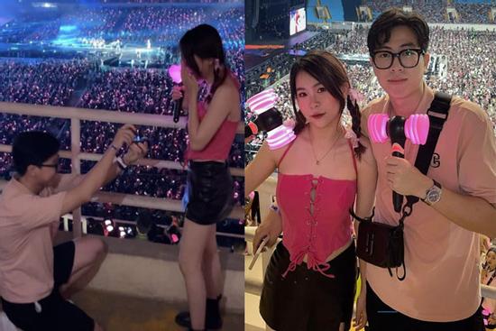 Chàng trai cầu hôn tại concert BLACKPINK: Lúc quỳ xuống rất run, người yêu khóc ngay sau đó