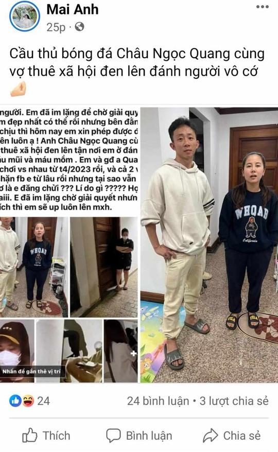 Cầu thủ Châu Ngọc Quang nói gì khi bị tố thuê xã hội đen đánh người vô cớ?-1