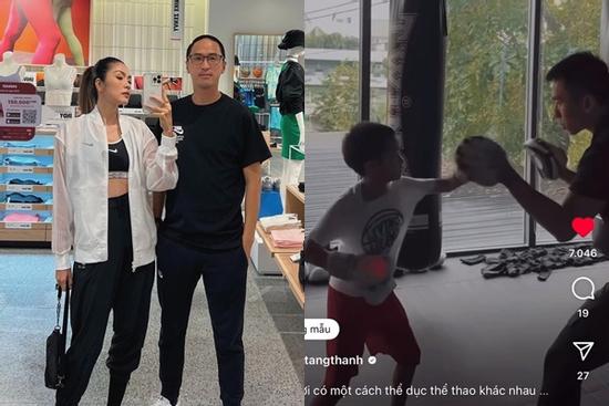 Hà Tăng hiếm hoi khoe cận 3 nhóc tỳ say sưa tập thể thao