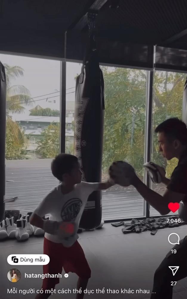 Hà Tăng hiếm hoi khoe cận 3 nhóc tỳ say sưa tập thể thao-1