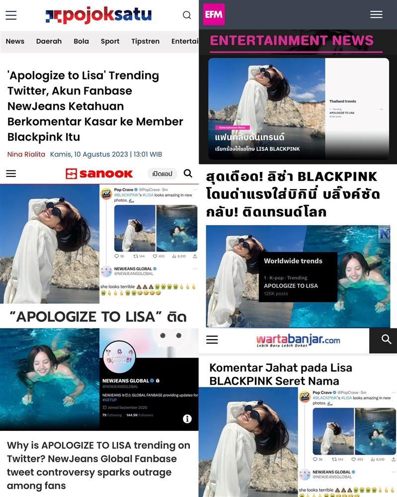 Fanbase của NewJeans lên truyền hình Thái Lan, Phillipinnes vì xúc phạm Lisa-3