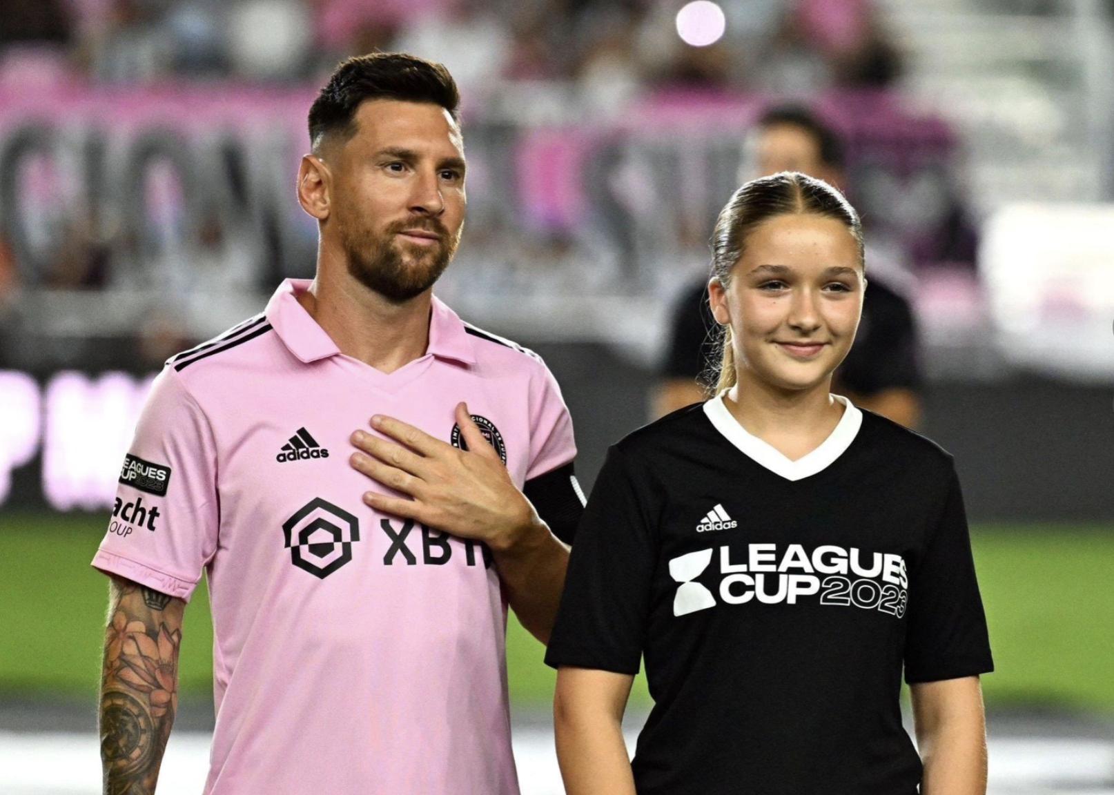 Con gái David Beckham gây sốt qua khoảnh khắc chung khung hình với Lionel Messi-2