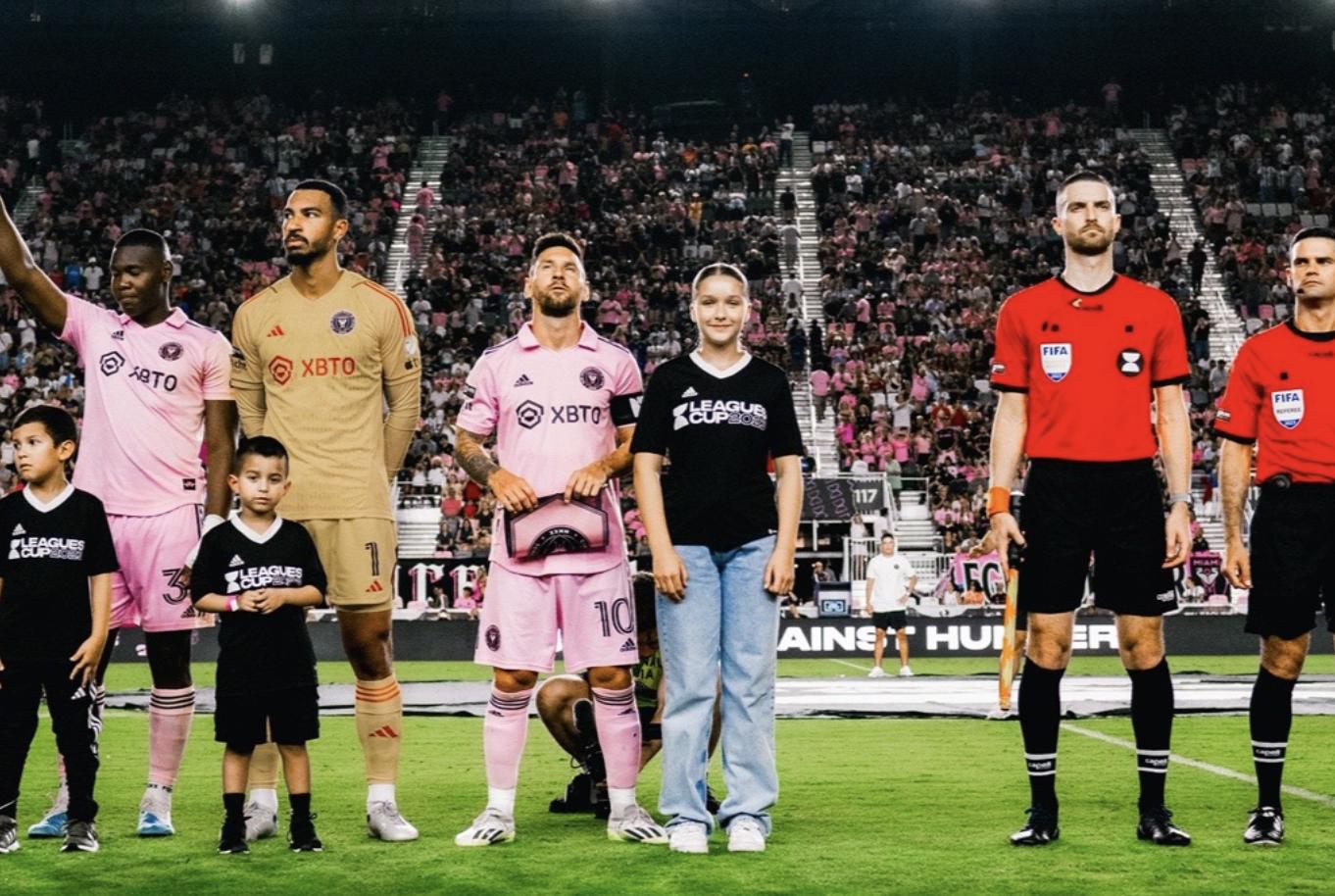 Con gái David Beckham gây sốt qua khoảnh khắc chung khung hình với Lionel Messi-3